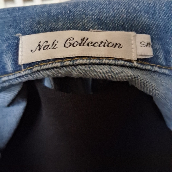 Nali Collection Blue Denim Crystal Studded Jacket Size S/M - Picture 7 of 14